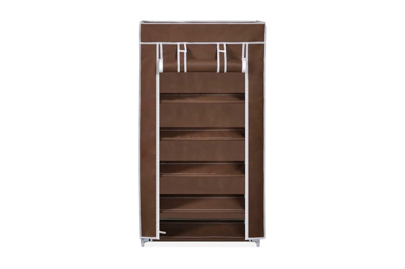 Stoff Skoskap 58 x 28 x 106 cm Brun - Oppbevaring - Skooppbevaring - Skoskap