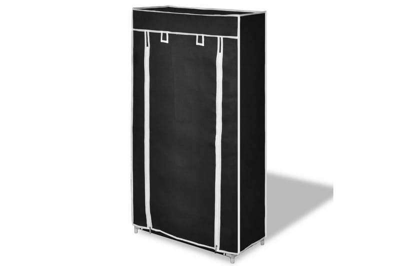 Stoff Skoskap 58 x 28 x 106 cm Svart - Oppbevaring - Skooppbevaring