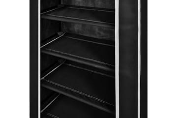 Stoff Skoskap 58 x 28 x 106 cm Svart - Oppbevaring - Skooppbevaring