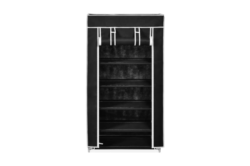Stoff Skoskap 58 x 28 x 106 cm Svart - Oppbevaring - Skooppbevaring