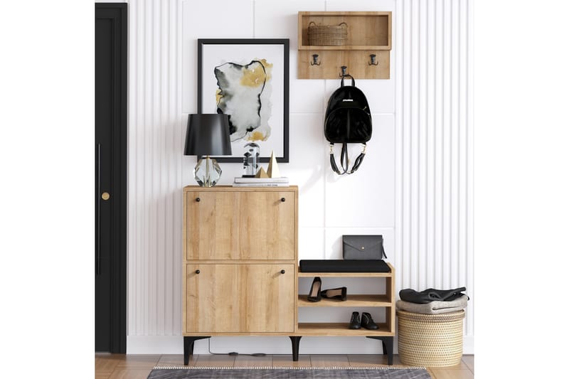 Tervate Skoskap 110x35 cm - Natur - Oppbevaring - Skooppbevaring - Skoskap