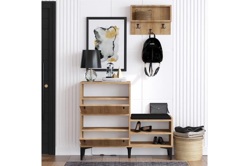 Tervate Skoskap 110x35 cm - Natur - Oppbevaring - Skooppbevaring - Skoskap