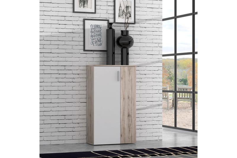 Ticketwood Skoskap 69 cm - Hvit/Brun - Oppbevaring - Skooppbevaring - Skoskap
