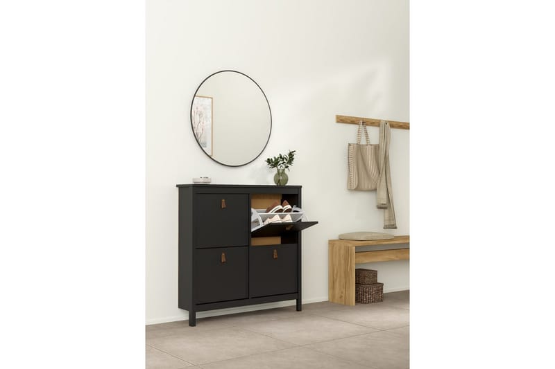 Vallvidera Skoskap 102,6 cm - Svart - Oppbevaring - Skooppbevaring - Skoskap