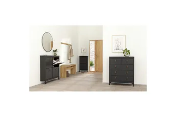Vallvidera Skoskap 102,6 cm - Svart - Oppbevaring - Skooppbevaring