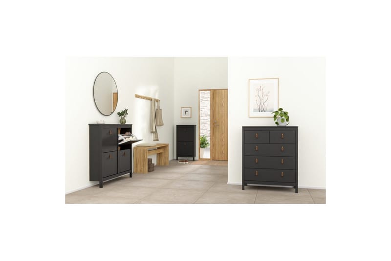 Vallvidera Skoskap 102,6 cm - Svart - Oppbevaring - Skooppbevaring