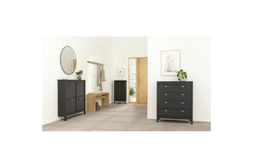 Vallvidera Skoskap 102,6 cm - Svart - Oppbevaring - Skooppbevaring