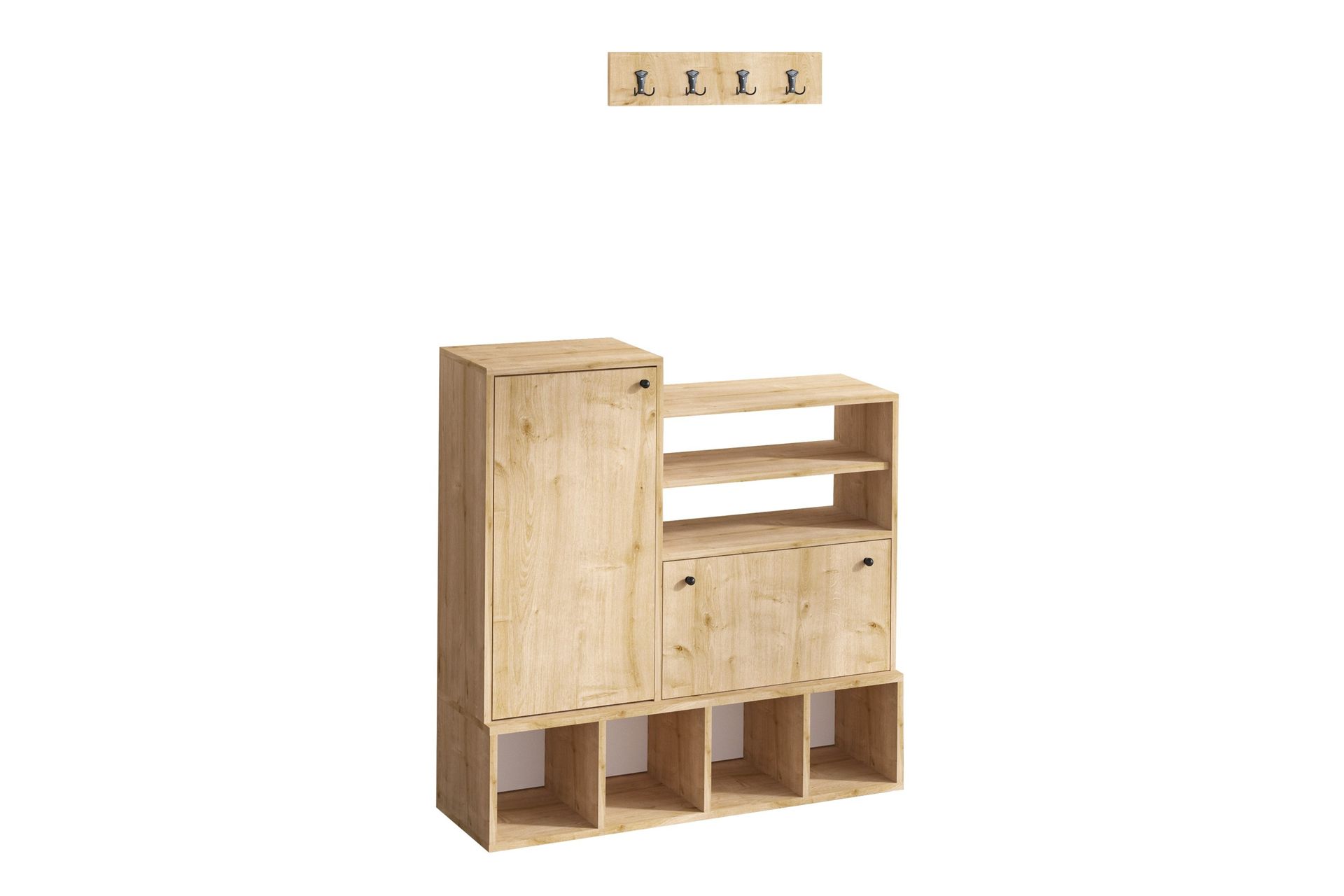 Varmald Skoskap 35x100 cm - Natur/Hvit - Oppbevaring - Skooppbevaring - Skoskap