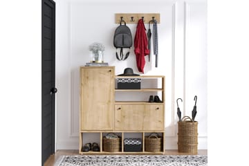 Varmald Skoskap 35x100 cm - Natur/Hvit - Oppbevaring - Skooppbevaring - Skoskap