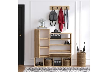Varmald Skoskap 35x100 cm - Natur/Hvit - Oppbevaring - Skooppbevaring - Skoskap