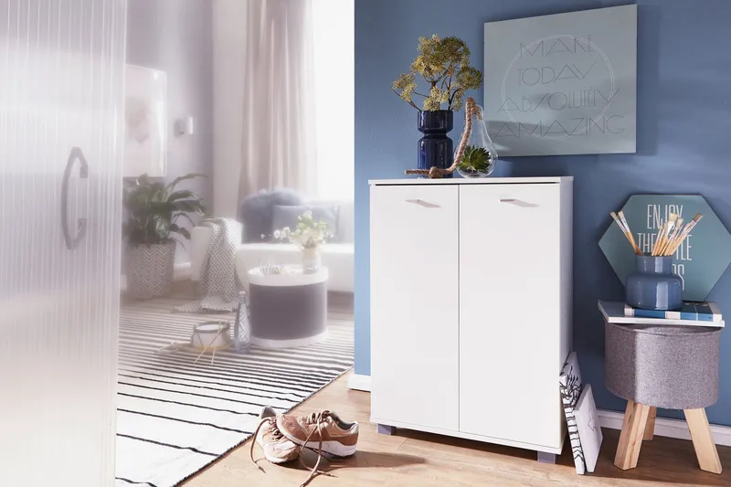 Vassell Skoskap - Hvit - Oppbevaring - Skooppbevaring