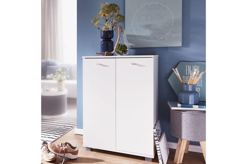 Vassell Skoskap - Hvit - Oppbevaring - Skooppbevaring