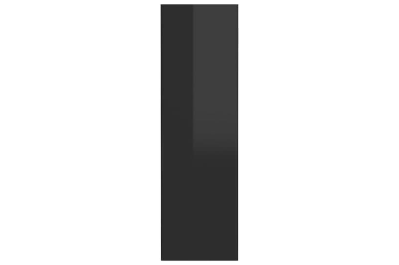 Veggskoskap 2 stk 80x18x60 cm høyglans svart sponplate - Svart - Gangoppbevaring - Skooppbevaring - Skohylle & skostativ