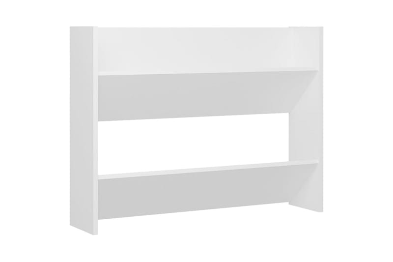 Veggskoskap 2 stk 80x18x60 cm hvit sponplate - Hvit - Oppbevaring - Skooppbevaring