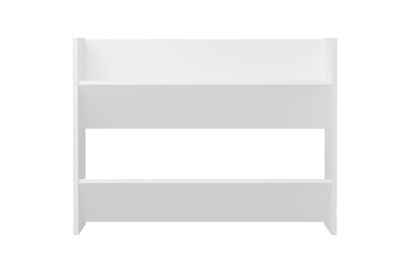 Veggskoskap 2 stk 80x18x60 cm hvit sponplate - Hvit - Oppbevaring - Skooppbevaring