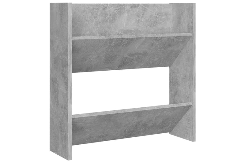 Veggskoskap 2 stk betonggrå 60x18x60 cm sponplate - Grå - Oppbevaring - Skooppbevaring