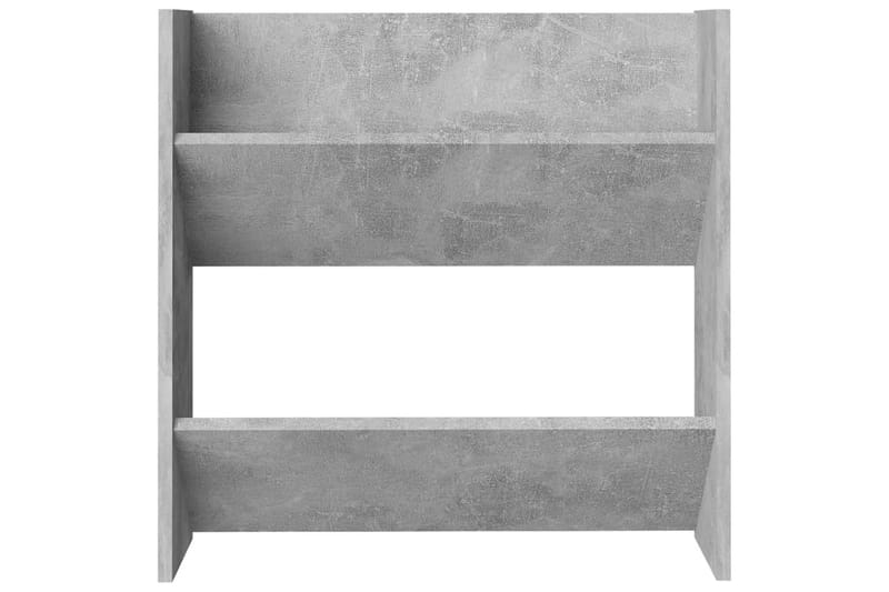 Veggskoskap 2 stk betonggrå 60x18x60 cm sponplate - Grå - Oppbevaring - Skooppbevaring