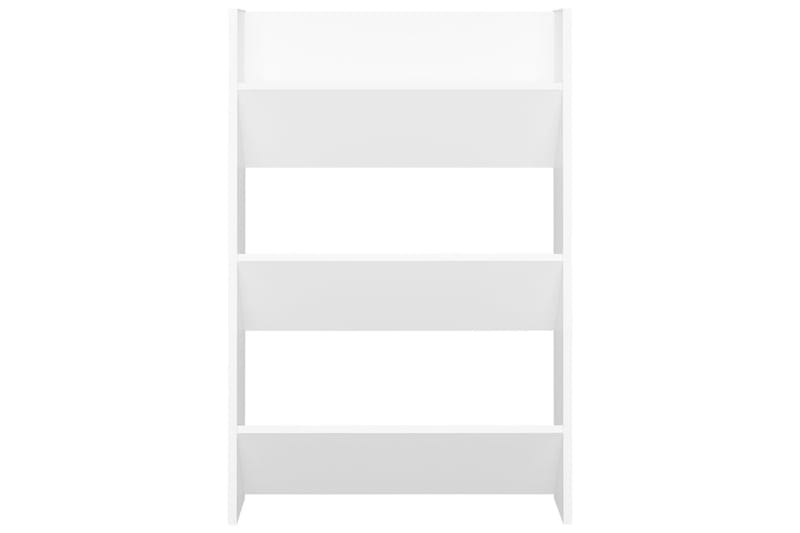 Veggskoskap 2 stk hvit 60x18x90 cm sponplater - Hvit - Oppbevaring - Skooppbevaring