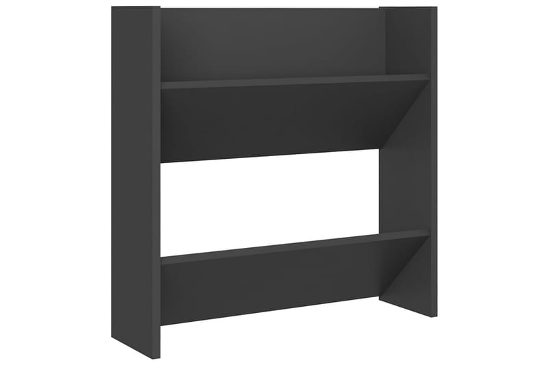 Veggskoskap 4 stk grå 60x18x60 cm sponplate - Grå - Oppbevaring - Skooppbevaring
