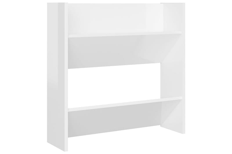 Veggskoskap 4 stk høyglans hvit 60x18x60 cm sponplater - Hvit - Oppbevaring - Skooppbevaring