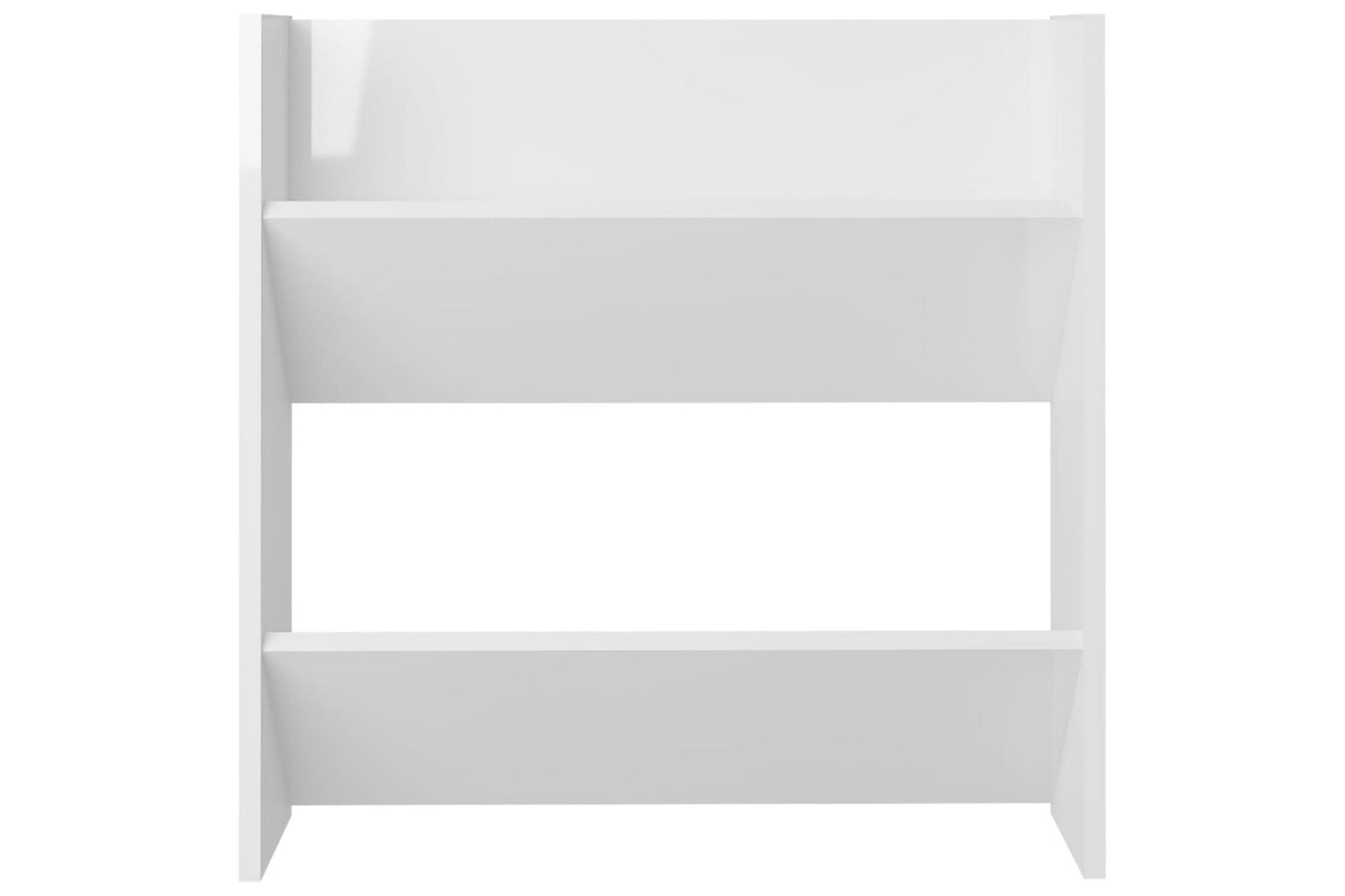 Veggskoskap 4 stk høyglans hvit 60x18x60 cm sponplater - Hvit - Oppbevaring - Skooppbevaring