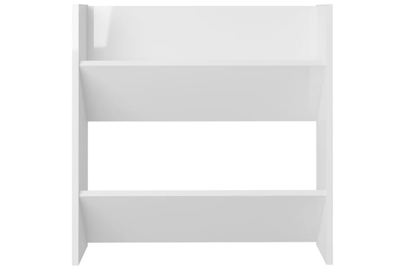 Veggskoskap 4 stk høyglans hvit 60x18x60 cm sponplater - Hvit - Oppbevaring - Skooppbevaring