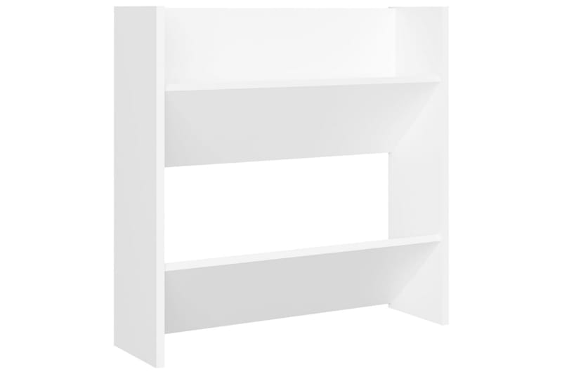 Veggskoskap 4 stk hvit 60x18x60 cm sponplater - Hvit - Oppbevaring - Skooppbevaring