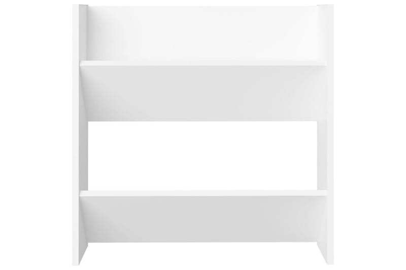Veggskoskap 4 stk hvit 60x18x60 cm sponplater - Hvit - Oppbevaring - Skooppbevaring