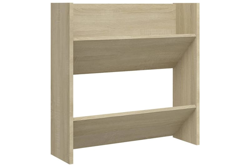 Veggskoskap 4 stk sonoma eik 60x18x60 cm sponplate - Brun - Oppbevaring - Skooppbevaring