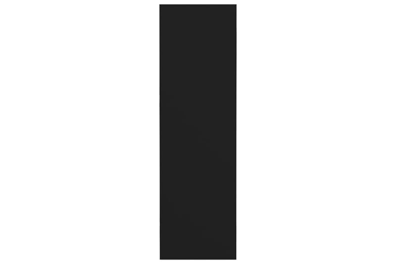 Veggskoskap 4 stk svart 60x18x60 cm sponplate - Svart - Gangoppbevaring - Skooppbevaring - Skohylle & skostativ