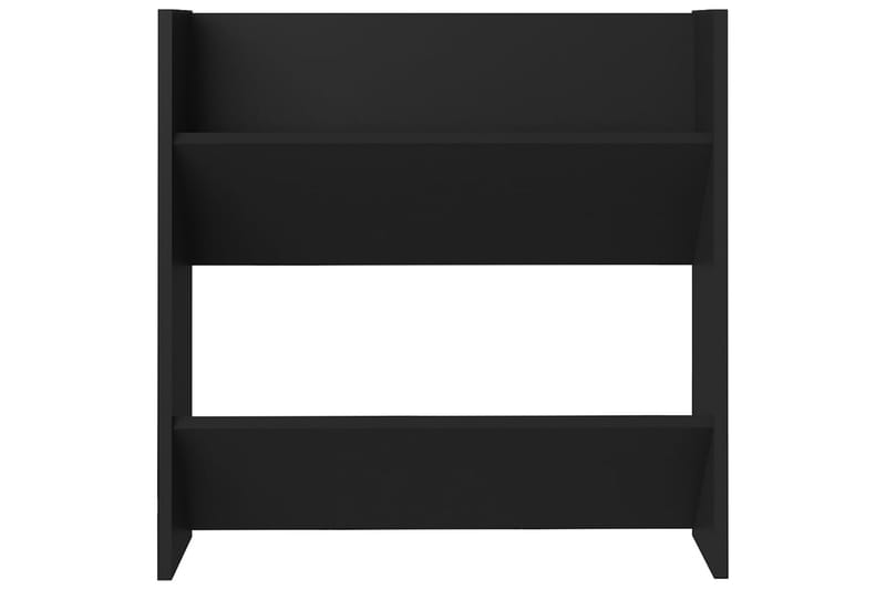 Veggskoskap 4 stk svart 60x18x60 cm sponplate - Svart - Oppbevaring - Skooppbevaring