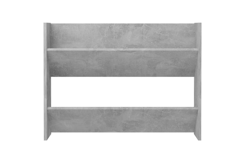 Veggskoskap betonggrå 80x18x60 cm sponplate - Grå - Oppbevaring - Skooppbevaring