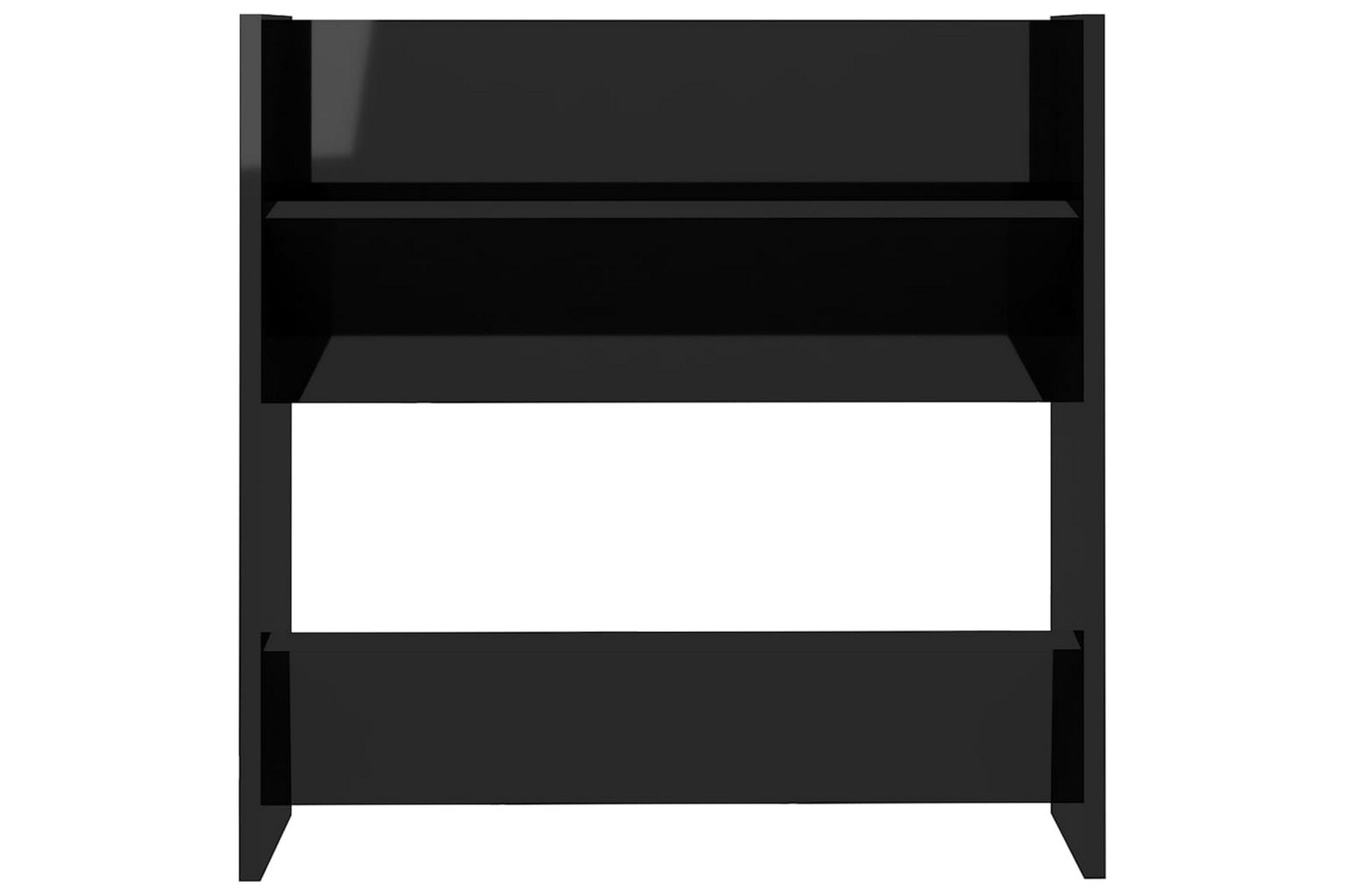 Veggskoskap høyglans svart 60x18x60 cm sponplater - Svart - Oppbevaring - Skooppbevaring