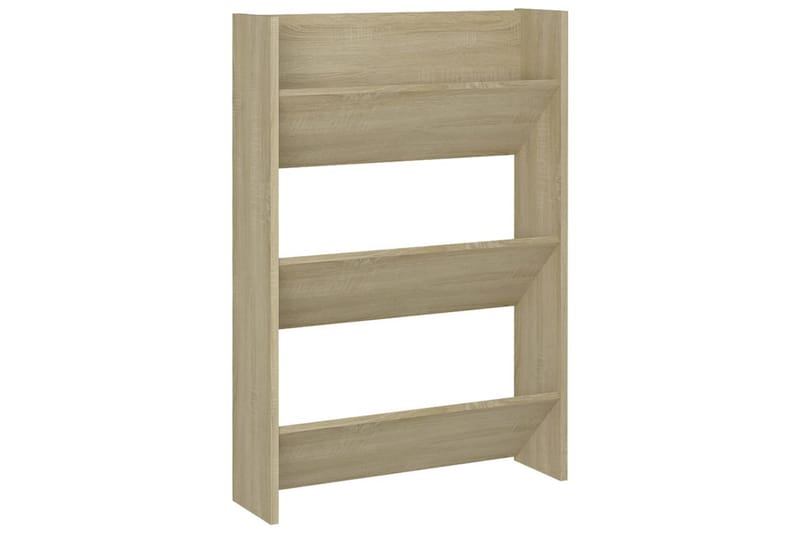 Veggskoskap sonoma eik 60x18x90 cm sponplate - Brun - Oppbevaring - Skooppbevaring