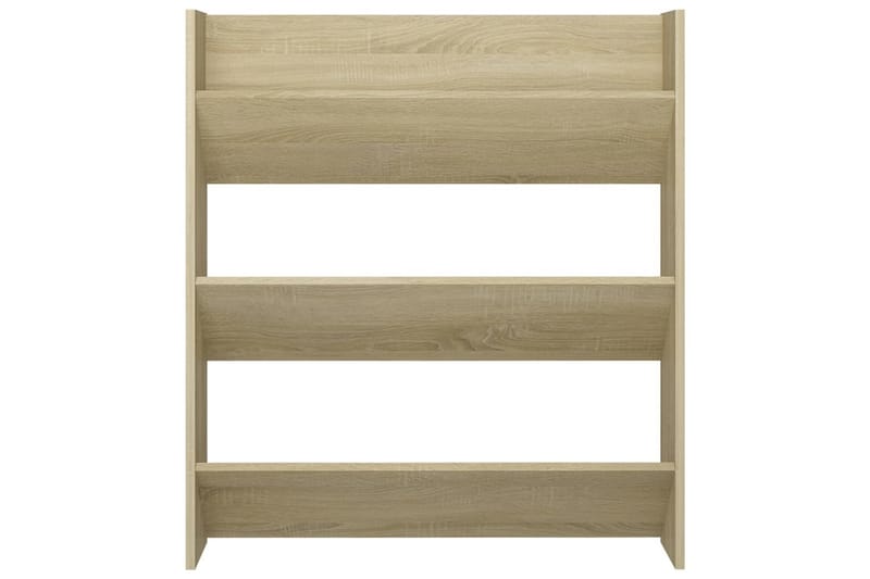 Veggskoskap sonoma eik 80x18x90 cm sponplate - Brun - Oppbevaring - Skooppbevaring
