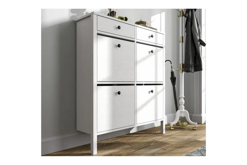 Veylin Skoskap 101 cm - Natur/Hvit - Oppbevaring - Skooppbevaring - Skoskap