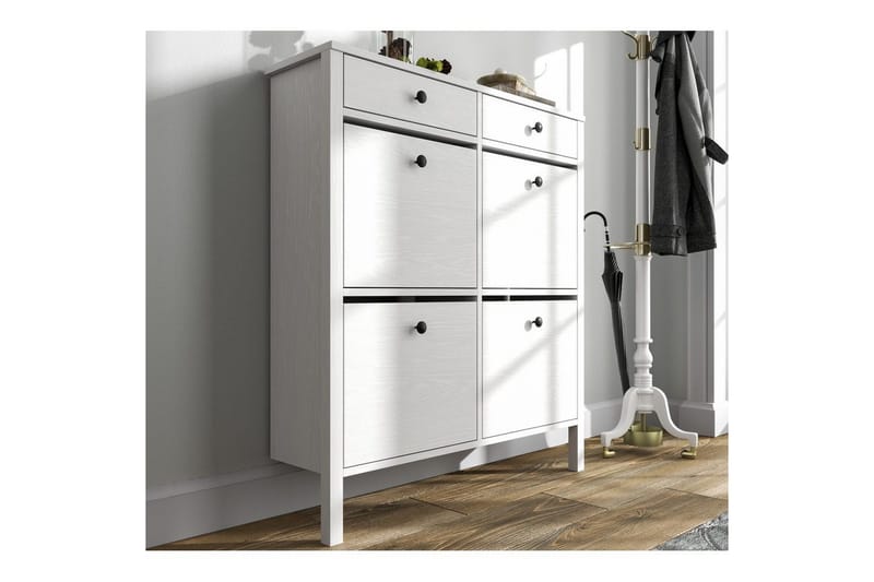 Veylin Skoskap 101 cm - Natur/Hvit - Oppbevaring - Skooppbevaring