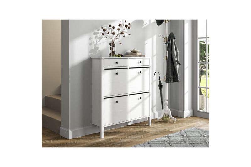 Veylin Skoskap 101 cm - Natur/Hvit - Oppbevaring - Skooppbevaring