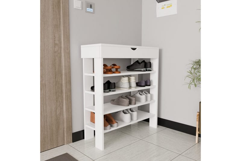 Viraa Skoskap 80 cm - Hvit - Oppbevaring - Skooppbevaring - Skoskap