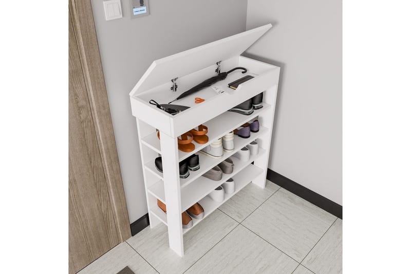 Viraa Skoskap 80 cm - Hvit - Oppbevaring - Skooppbevaring - Skoskap