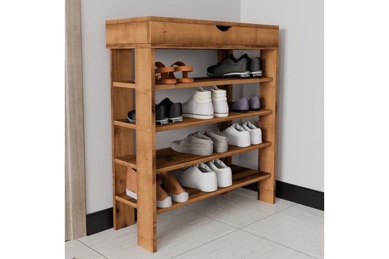 Viraa Skoskap 80 cm - Naturell - Oppbevaring - Skooppbevaring - Skoskap