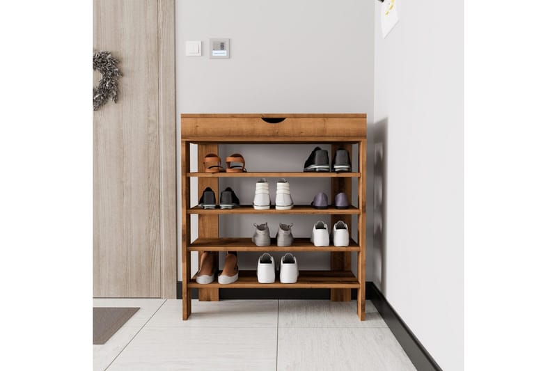 Viraa Skoskap 80 cm - Naturell - Oppbevaring - Skooppbevaring - Skoskap