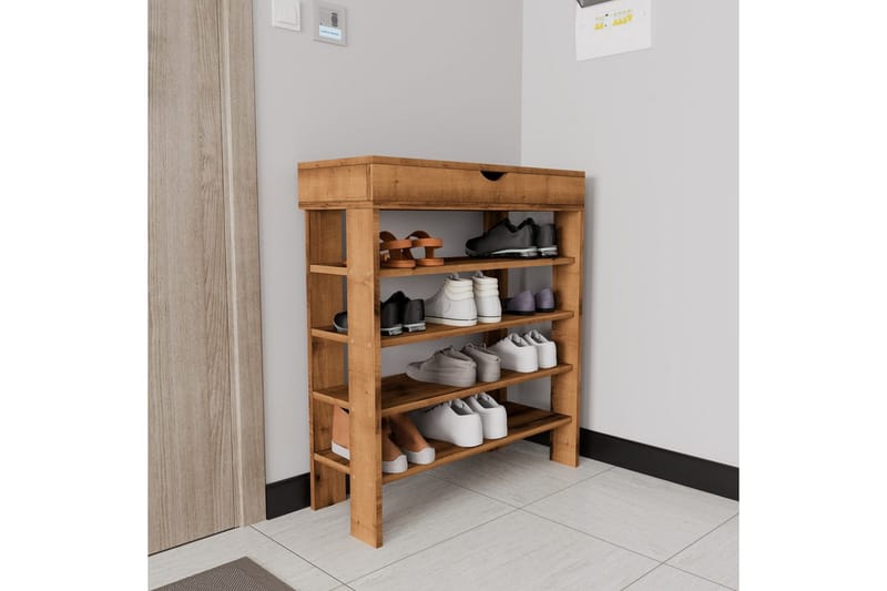 Viraa Skoskap 80 cm - Naturell - Oppbevaring - Skooppbevaring - Skoskap