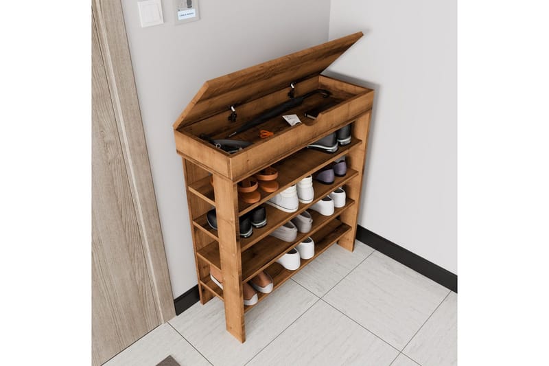 Viraa Skoskap 80 cm - Naturell - Oppbevaring - Skooppbevaring - Skoskap