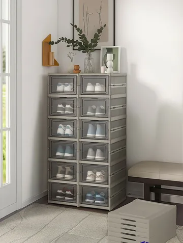Skoskap Hanah Home Lavine 105 (25,5 x 105 x 34,5 cm) Lyseblå - Oppbevaring - Gangoppbevaring