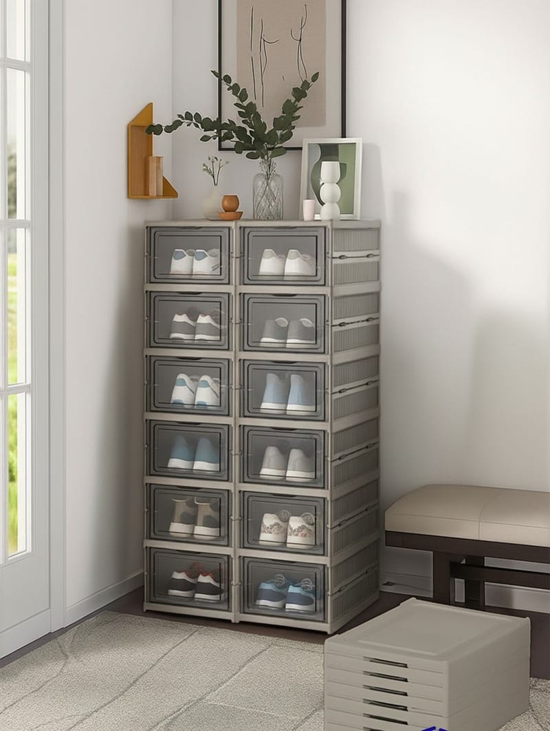 Skoskap Hanah Home Lavine 105 (25,5 x 105 x 34,5 cm) Lyseblå - Oppbevaring - Gangoppbevaring