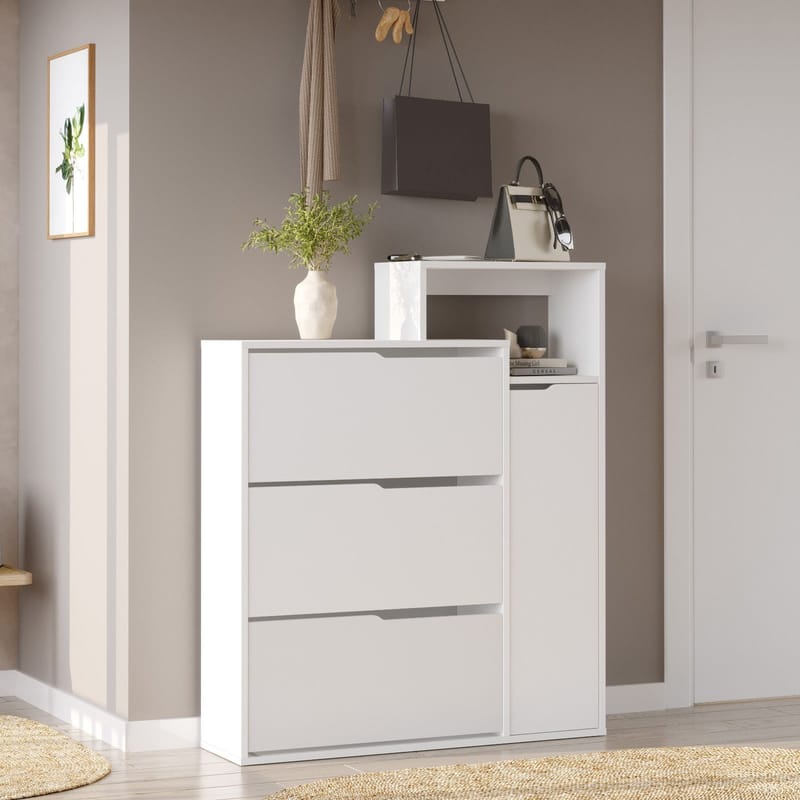 Skoskap Homitis Icono (108 x 130,6 x 30 cm) Hvit - Oppbevaring - Gangoppbevaring