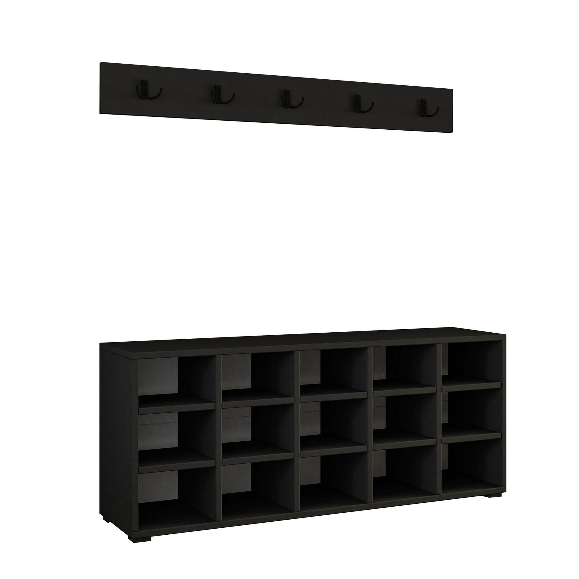 Skoskap Homitis Talu (120 x 51,6 x 29,6 cm) Antrasitt - Antrasitt