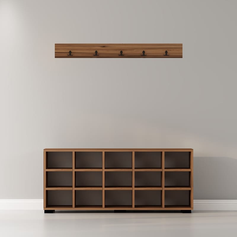 Skoskap Homitis Talu (120 x 51,6 x 29,6 cm) Valnøtt - Oppbevaring - Gangoppbevaring