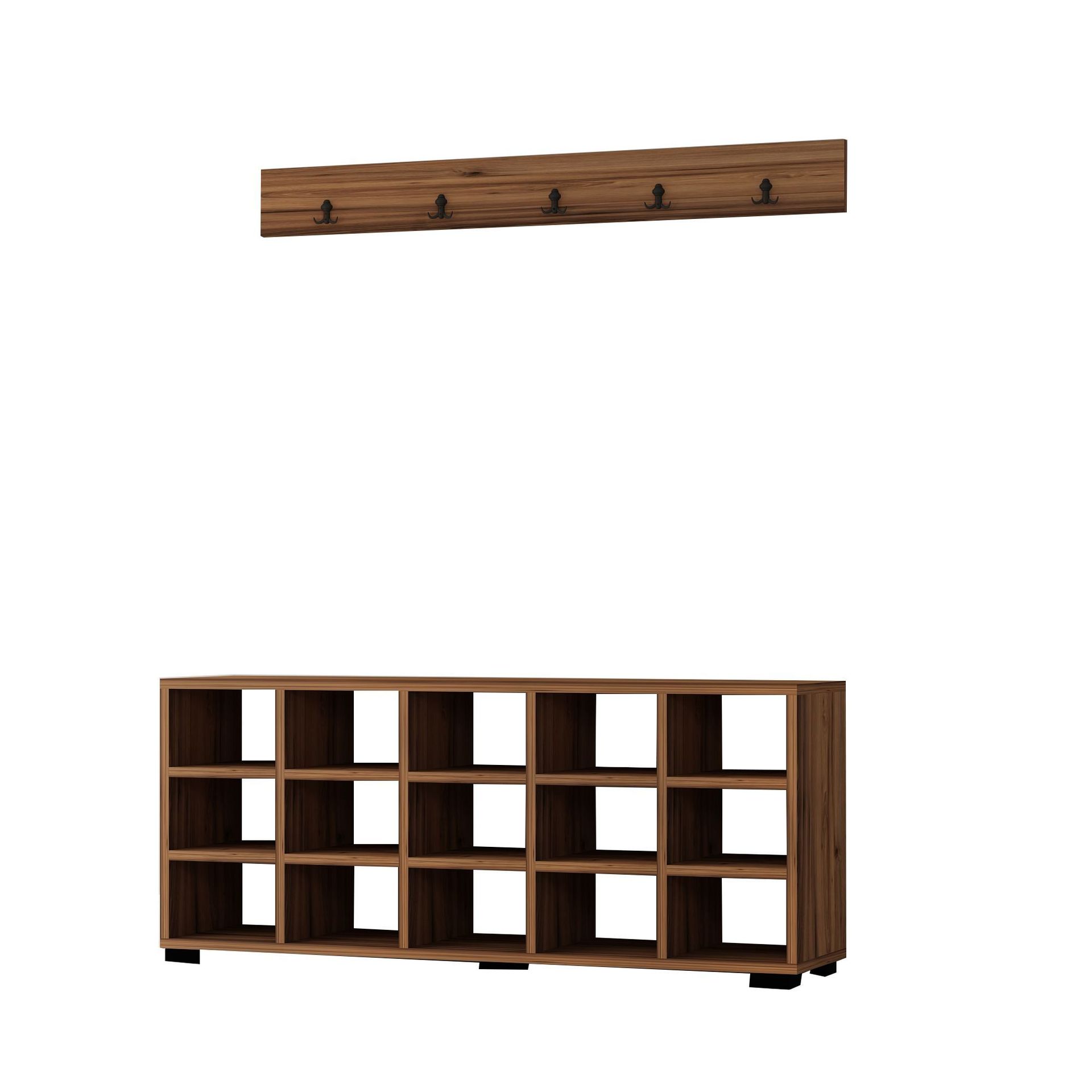 Skoskap Homitis Talu (120 x 51,6 x 29,6 cm) Valnøtt -